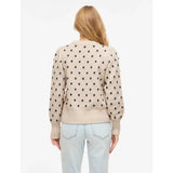 VILA VILA dame strik VIDOTTIE Blouse Birch NAVY BLAZER DOTS