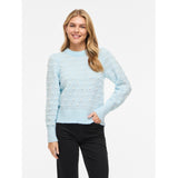 VILA VILA dame strik VIDOTTIE Blouse Nantucket Breeze WHITE DOTS