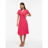 VILA VILA dam klänning VILOVIE Dress Hibiscus BIS