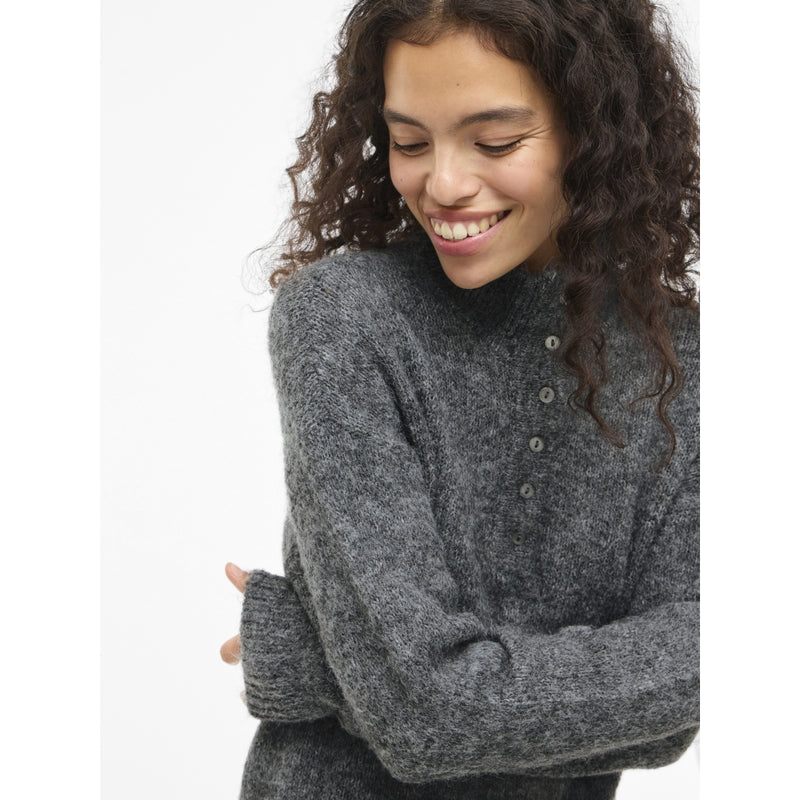 VILA VILA damklänning VINYNNI Dress Dark grey melange