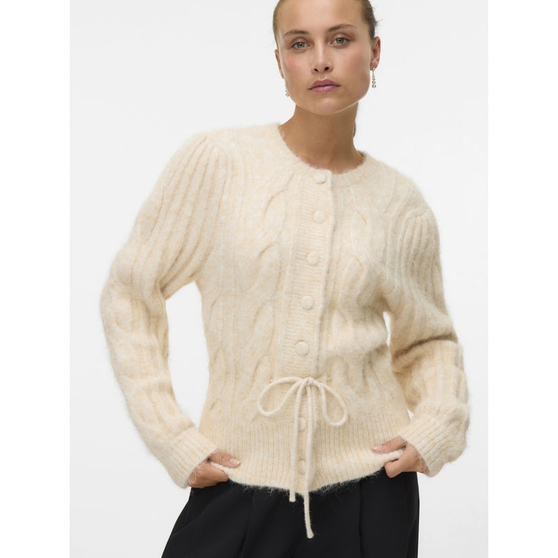Vero Moda VMLISA LS STRING CARDIGAN LCS Cardigan Oatmeal Melang