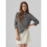 Vero Moda VMMATHILDE LS T-SHIRT D1 Blouse Black White Stripes