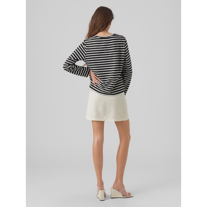 Vero Moda VMMATHILDE LS T-SHIRT D1 Blouse Black White Stripes