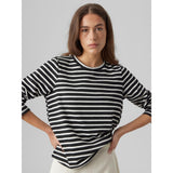 Vero Moda VMMATHILDE LS T-SHIRT D1 Blouse Black White Stripes