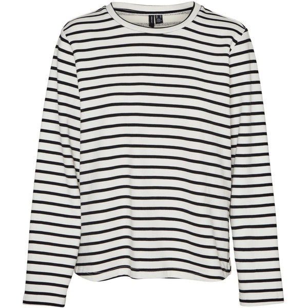 Vero Moda VMMATHILDE LS T-SHIRT D1 Blouse White BLACK STRIPES