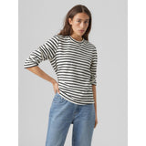 Vero Moda VMMATHILDE LS T-SHIRT D1 Blouse White BLACK STRIPES