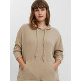 Vero Moda Curve Vero Moda Curve dam hoodie VMPUFFY Restudsalg Silver Mink