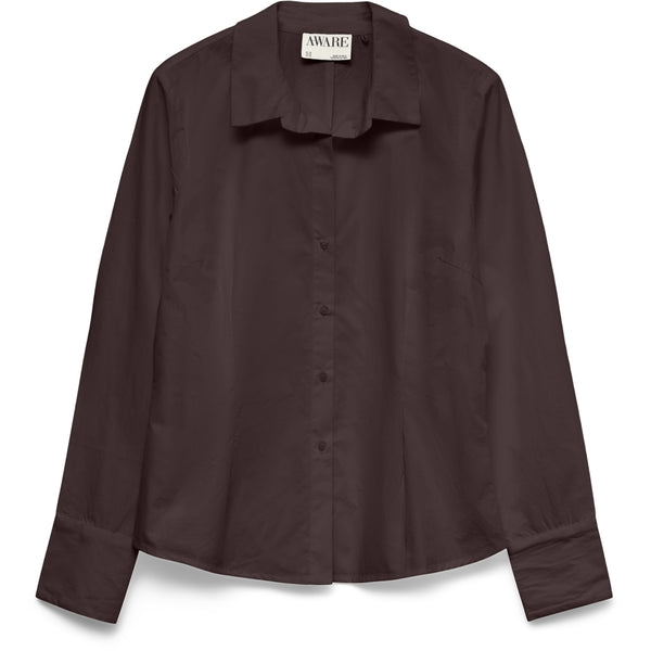 Vero Moda Vero Moda Dam Skjorta AWUMS Shirt Chocolate Plum