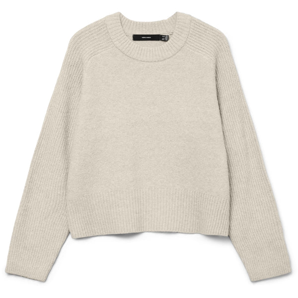 Vero Moda Vero Moda Dame Pullover VMBANG Pullover Birch Detail MELANGE