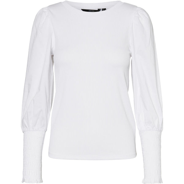 Vero Moda Vero Moda dam blus VMDONA Restudsalg Snow white