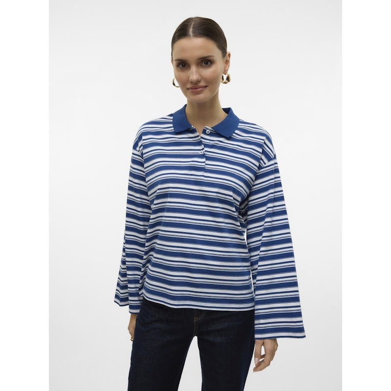 Vero Moda Vero Moda dam blus VMMAREN Blouse Navy Peony Snow White