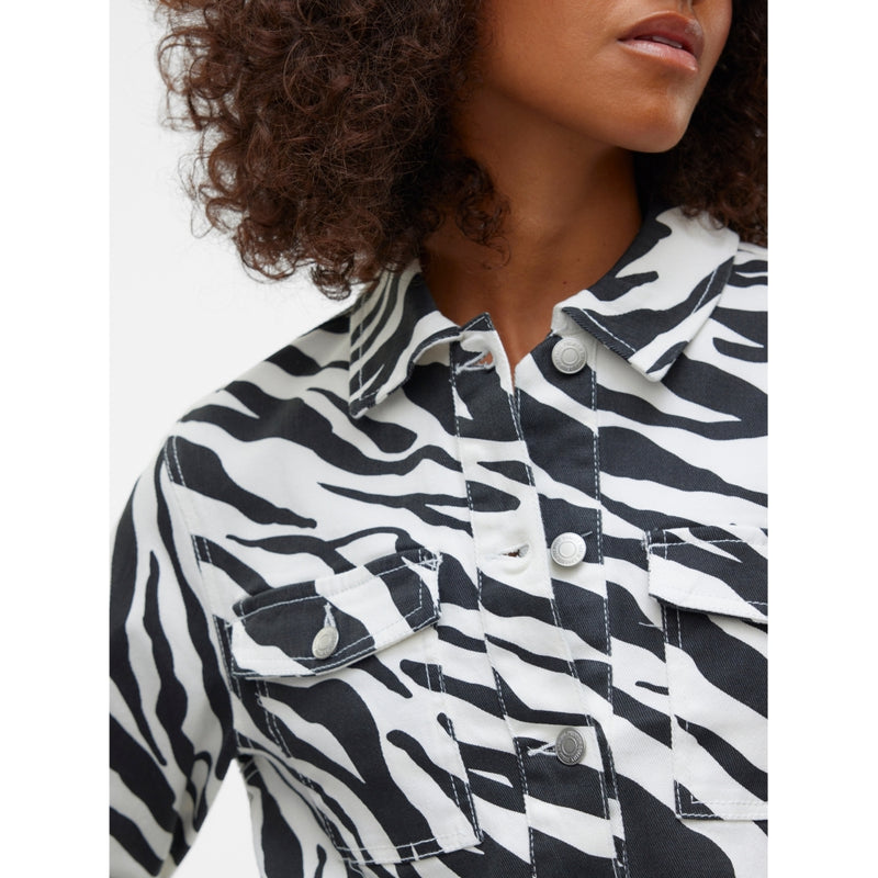 Vero Moda Vero Moda dam jacka VMBELLE Jacket Bright White Black Zebra