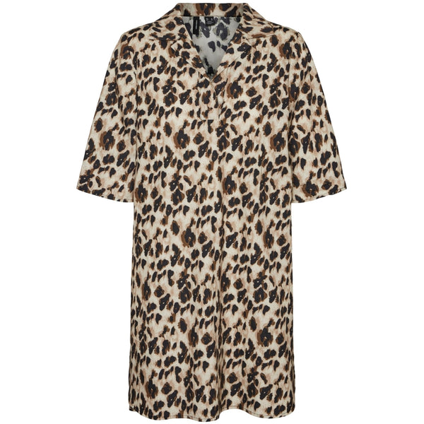 Vero Moda Vero Moda dam klänningVMELLA Restudsalg Birch Black/Brown Leo