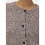 Vero Moda Vero Moda dam kofta VMNOVAH Cardigan Brown Lentil MELANGE
