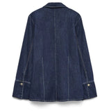 Vero Moda Vero Moda dam överskjol VMNIKKA Shirt Dark Blue Denim