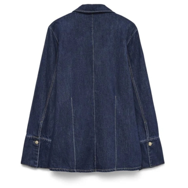 Vero Moda Vero Moda dam överskjol VMNIKKA Shirt Dark Blue Denim
