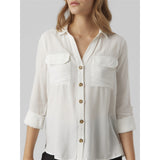 Vero Moda Vero Moda dam skjorta VMBUMPY Shirt Snow white