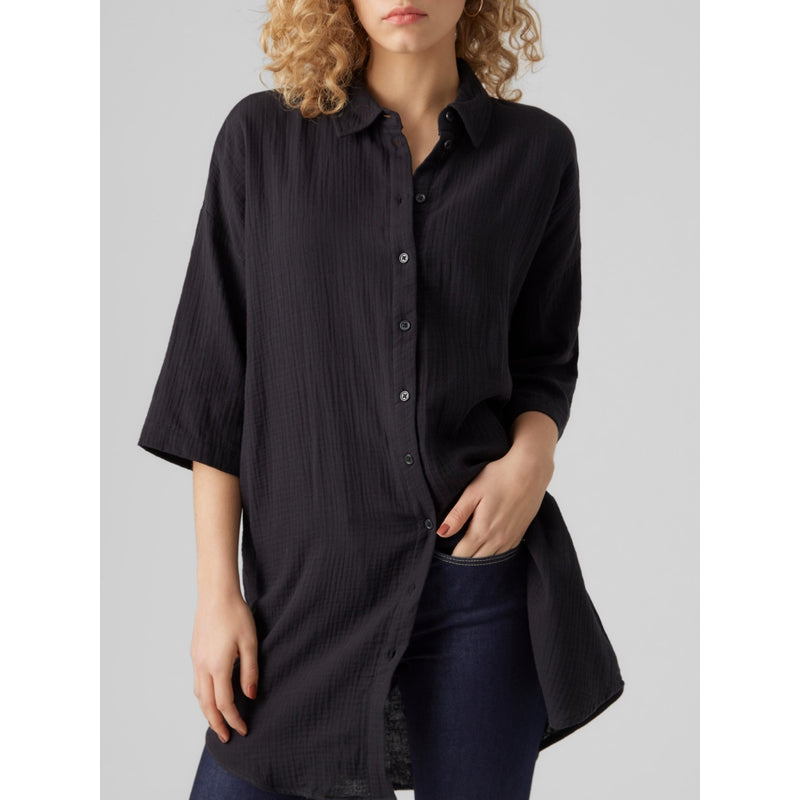 Vero Moda Vero Moda dam skjortklänningVmNatali Shirt Black