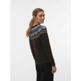 Vero Moda Vero Moda dam sticka VMSIMONE Knit Chocolate Torte CASHMERE BLUE/BIRCH/SILVER