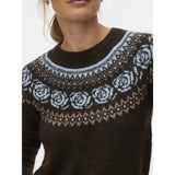 Vero Moda Vero Moda dam sticka VMSIMONE Knit Chocolate Torte CASHMERE BLUE/BIRCH/SILVER