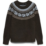 Vero Moda Vero Moda dam sticka VMSIMONE Knit Chocolate Torte CASHMERE BLUE/BIRCH/SILVER