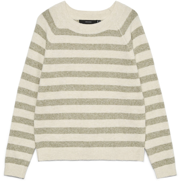 Vero Moda Vero Moda dam stickad VMDOFFY Knit Birch Stripes Mermaid