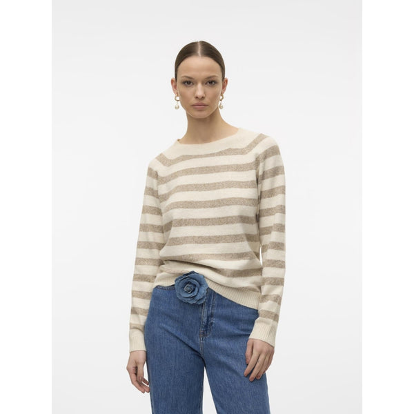 Vero Moda Vero Moda dam stickad VMDOFFY Knit Birch W. SEPIA TINT