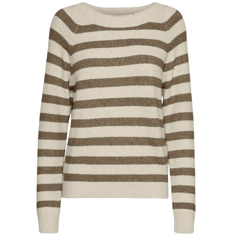 Vero Moda Vero Moda dam stickad VMDOFFY Knit Birch W. SEPIA TINT