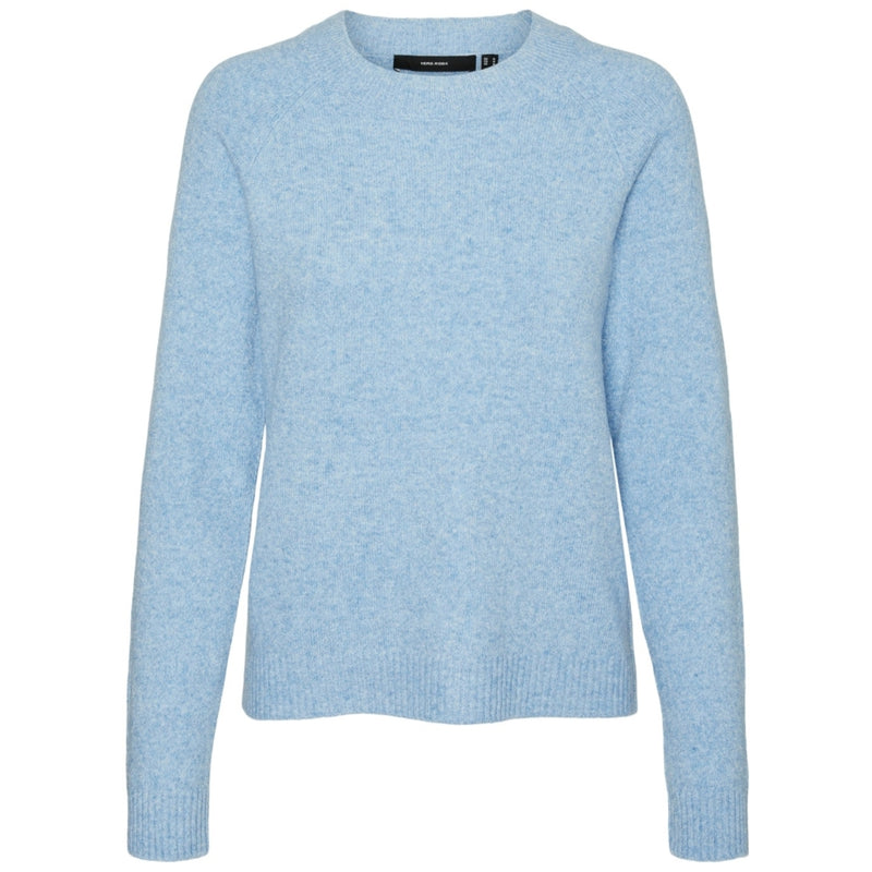 Vero Moda Vero Moda dam stickad VMDOFFY Knit Blue Jasper MELANGE