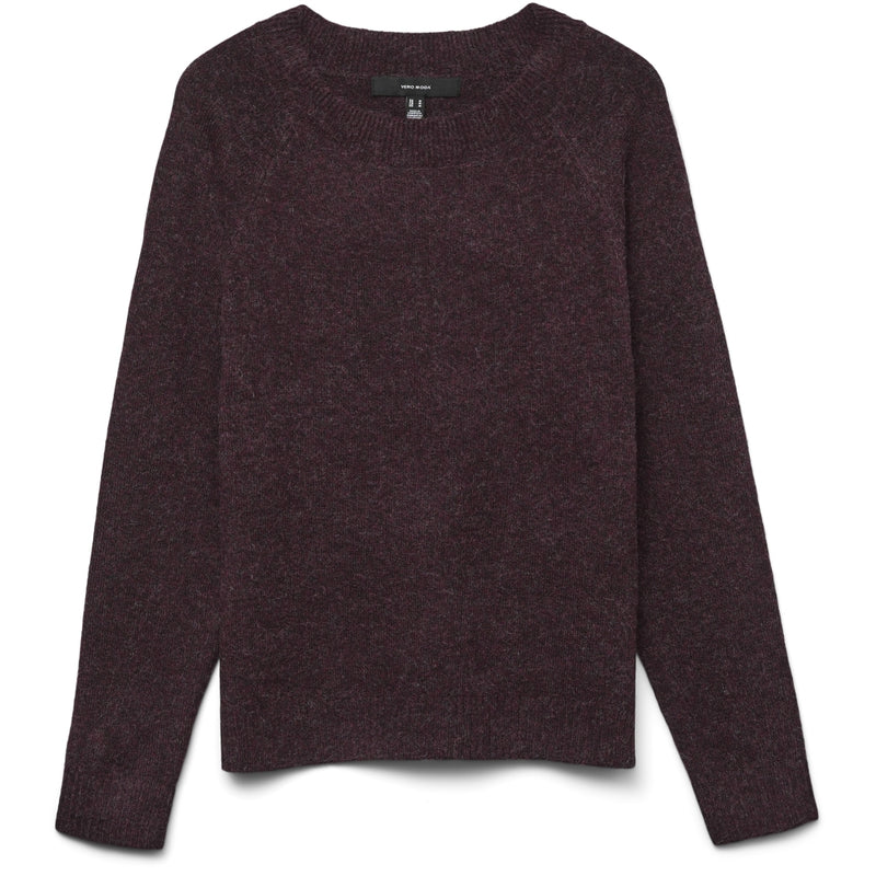 Vero Moda Vero Moda dam stickad VMDOFFY Knit Chocolate Torte Detail:W. BLACK MELANGE