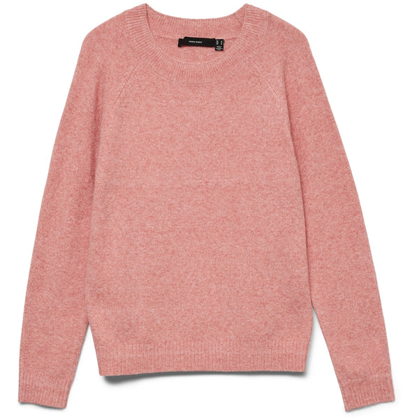 Vero Moda Vero Moda dam stickad VMDOFFY Knit Coral Paradise W. WHITE MELANGE