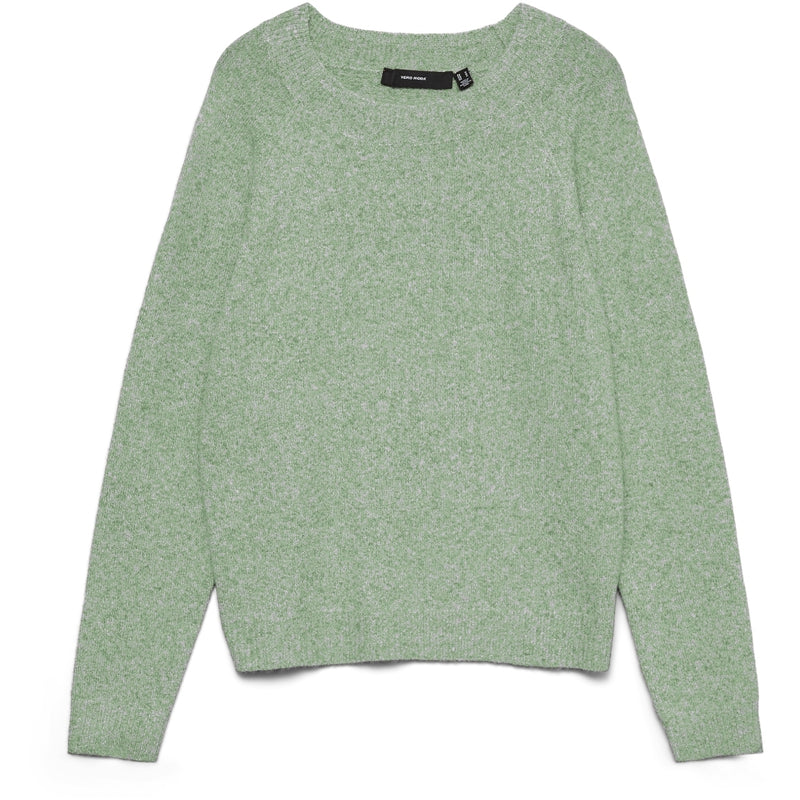 Vero Moda Vero Moda dam stickad VMDOFFY Knit Mistletoe W. WHITE MELANGE