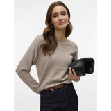 Vero Moda Vero Moda dam stickad VMDOFFY Knit Moon Rock MELANGE