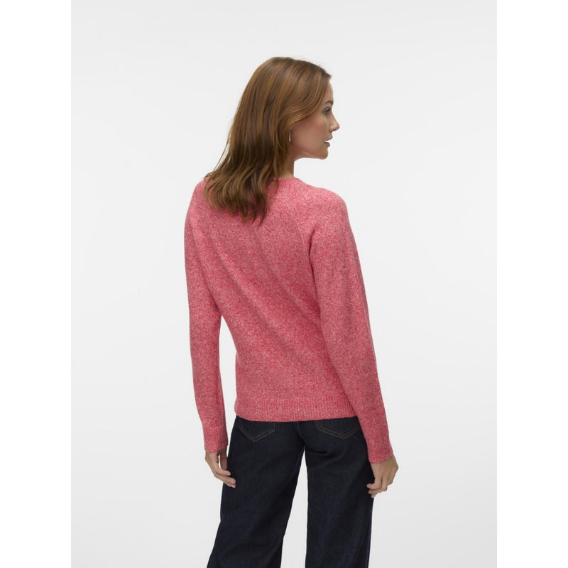 Vero Moda Vero Moda dam stickad VMDOFFY Knit Ribbon Red Detail:W. White Melange