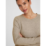 Vero Moda Vero Moda dam stickad VMDOFFY Knit Sepia Tint Melange