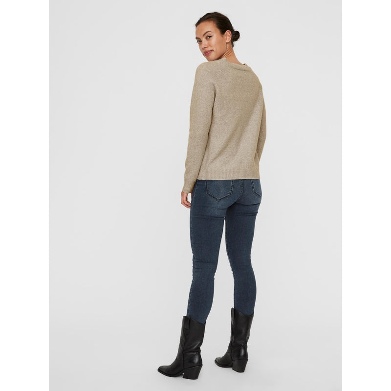 Vero Moda Vero Moda dam stickad VMDOFFY Knit Sepia Tint Melange