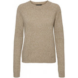 Vero Moda Vero Moda dam stickad VMDOFFY Knit Sepia Tint Melange