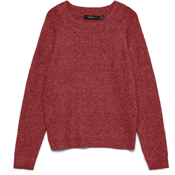 Vero Moda Vero Moda dam stickad VMDOFFY Knit Syrah White Melange