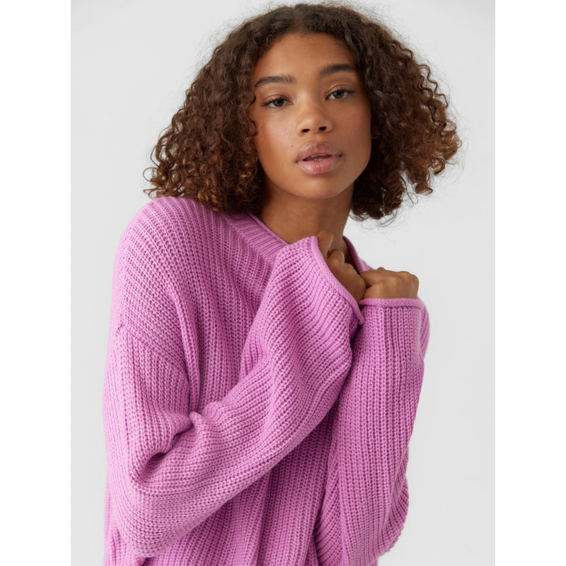 Vero Moda Vero Moda dam stickad VMSAYLA Knit Cyclamen