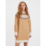 Vero Moda Vero Moda dam stickad klänningVMSIMONENEW Restudsalg Tan W. BIRCH + AZTEC