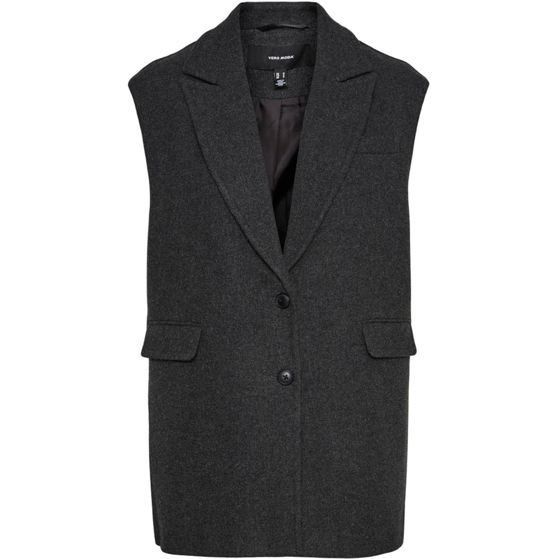 Vero Moda Vero Moda dam väst VMEDNA Vest Dark grey melange