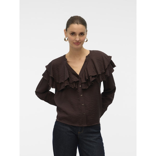 Vero Moda Vero Moda damblus VMLIZZI Blouse Chocolate Torte
