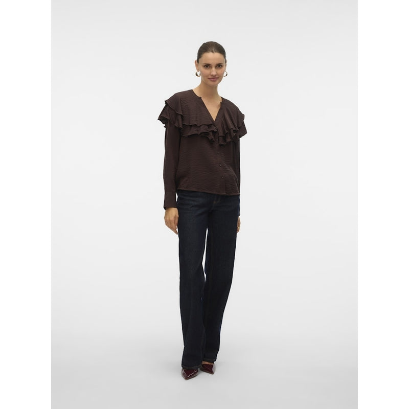 Vero Moda Vero Moda damblus VMLIZZI Blouse Chocolate Torte