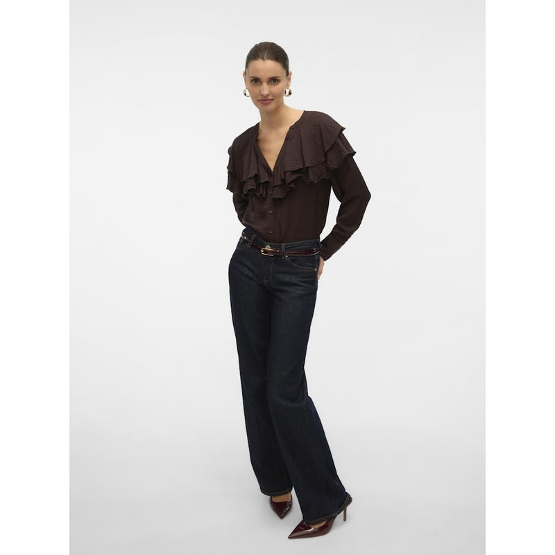 Vero Moda Vero Moda damblus VMLIZZI Blouse Chocolate Torte