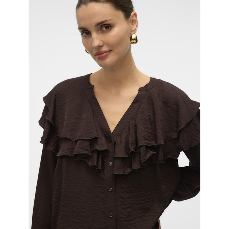 Vero Moda Vero Moda damblus VMLIZZI Blouse Chocolate Torte