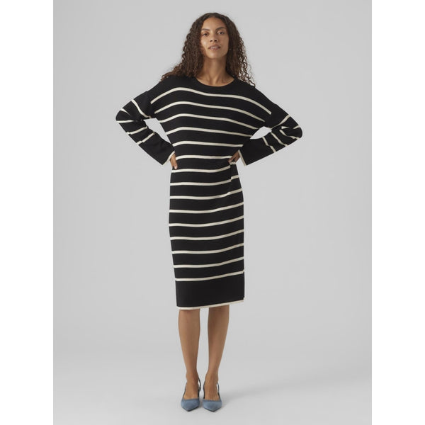 Vero Moda Vero Moda dam klänning VMJOANA Dress Black Stripes W. Birch