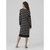 Vero Moda Vero Moda dam klänning VMJOANA Dress Black Stripes W. Birch