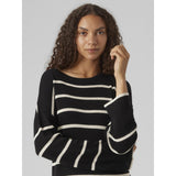 Vero Moda Vero Moda dam klänning VMJOANA Dress Black Stripes W. Birch