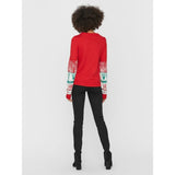 Vero Moda Vero Moda dam stickad VMSNOWBALL Restudsalg Red