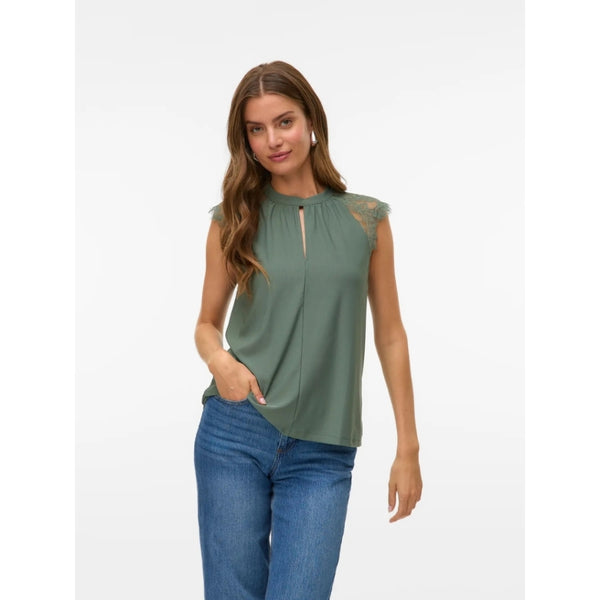 Vero Moda Vero Moda dame top VMMILLA T-shirt Laurel Wreath